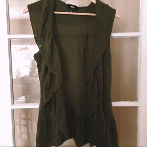 Mossimo Army Green Sleeveless Sweater L